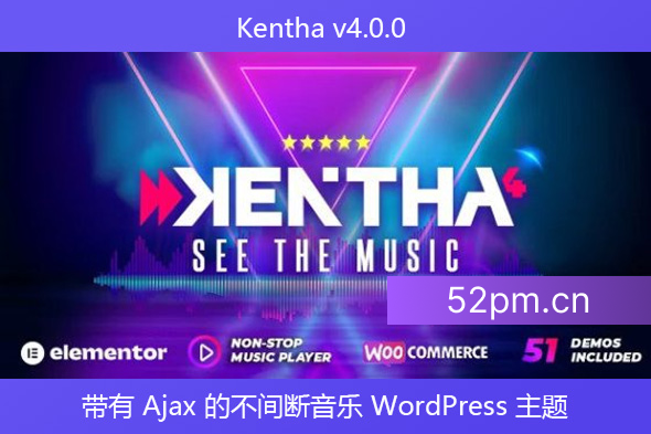 Kentha v4.0.0 – 带有 Ajax 的不间断音乐 WordPress 主题