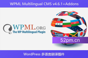 WPML Multilingual CMS v4.6.1+Addons – WordPress 多语言翻译插件