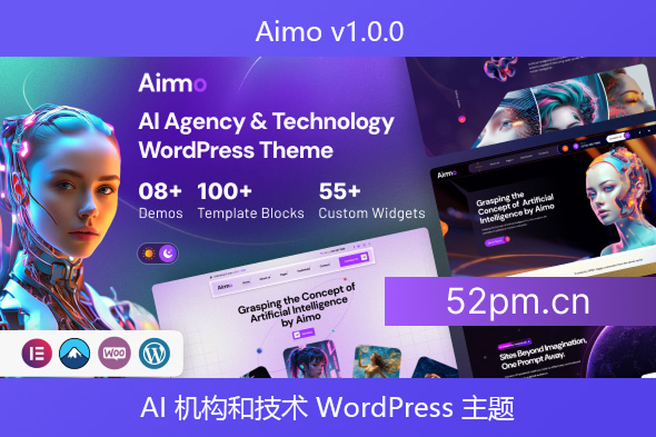 Aimo v1.0.0 – AI 机构和技术 WordPress 主题