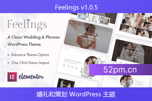 Feelings v1.0.5 – 婚礼和策划 WordPress 主题