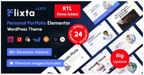Flixta 个人作品集 WordPress 主题