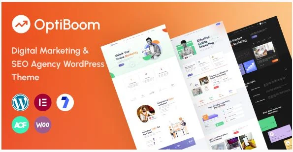 Optiboom 数字营销和 SEO 代理 WordPress 主题
