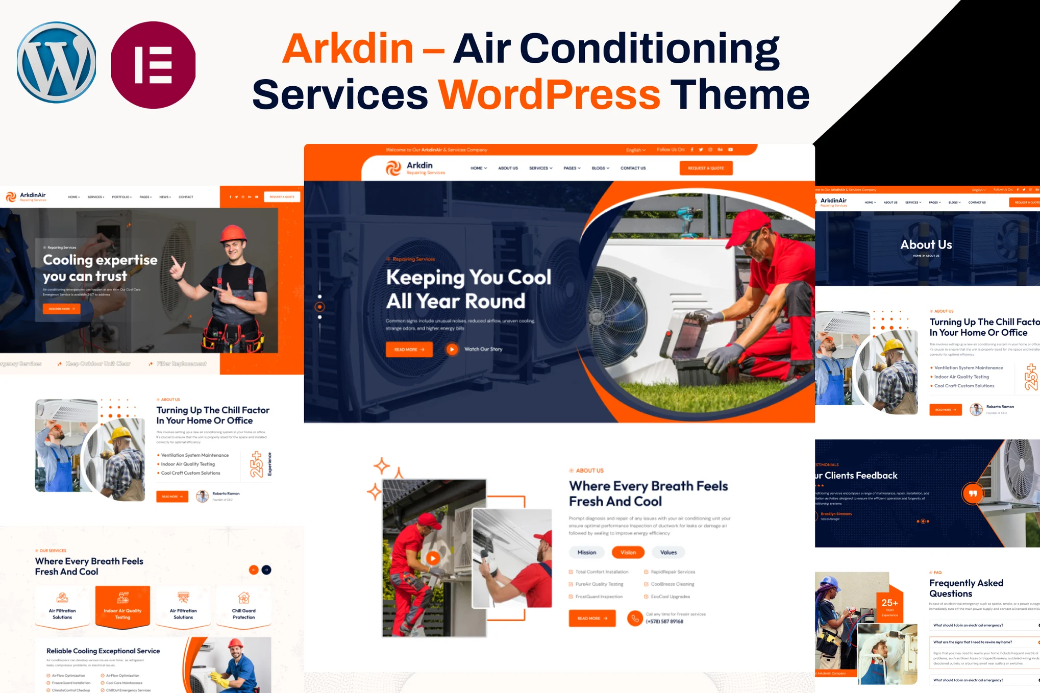 Arkdin-空调服务 WordPress 主题