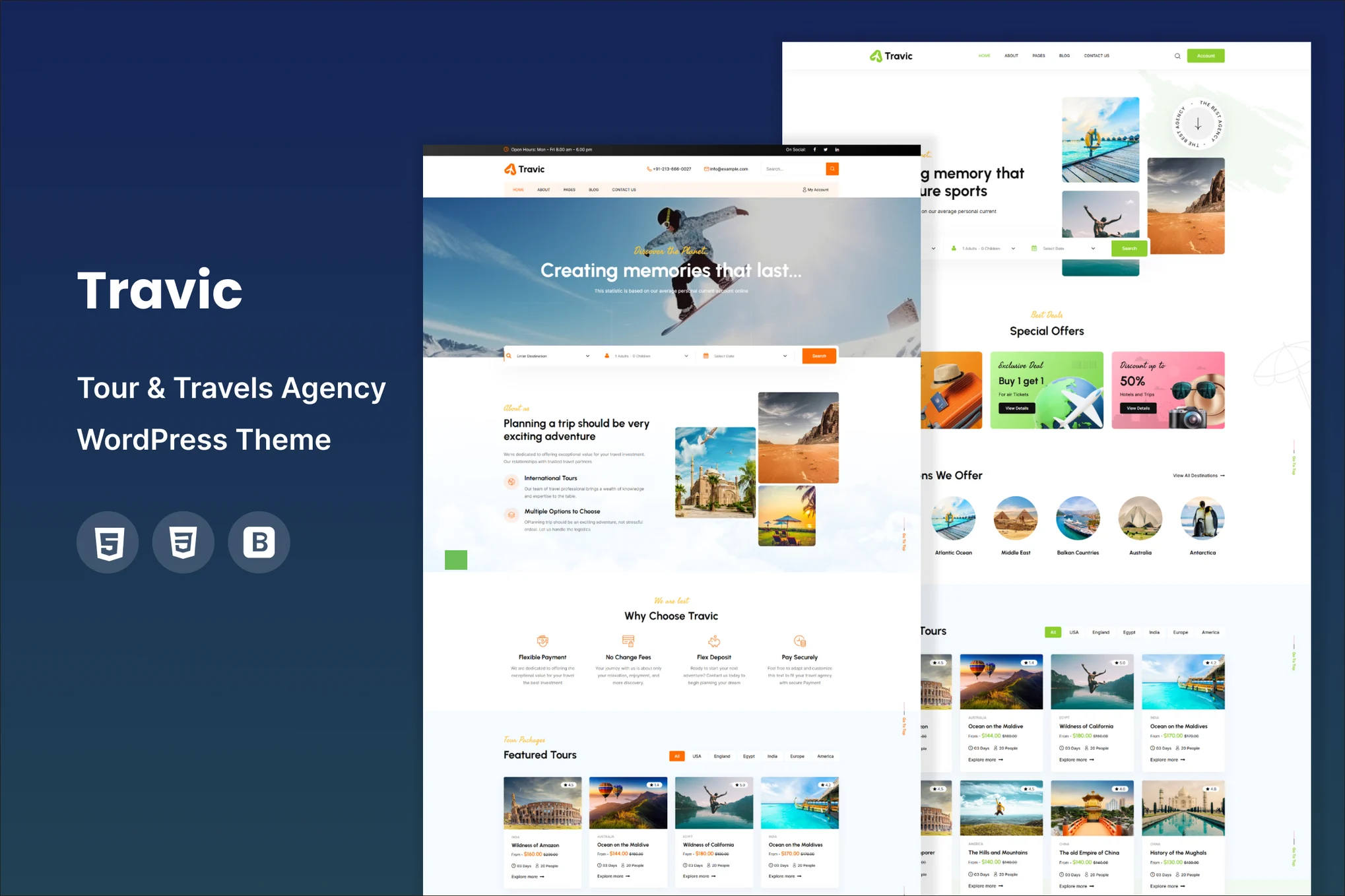 Travic – 旅游及旅行社 WordPress 主题