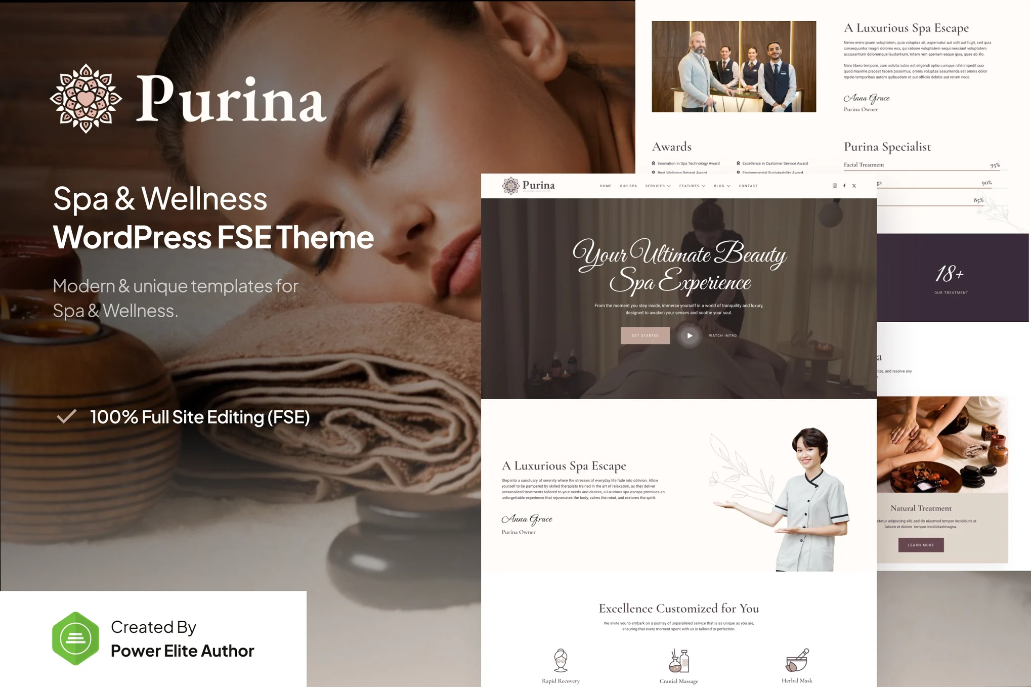 Purina – Spa & Wellness FSE WordPress 主题