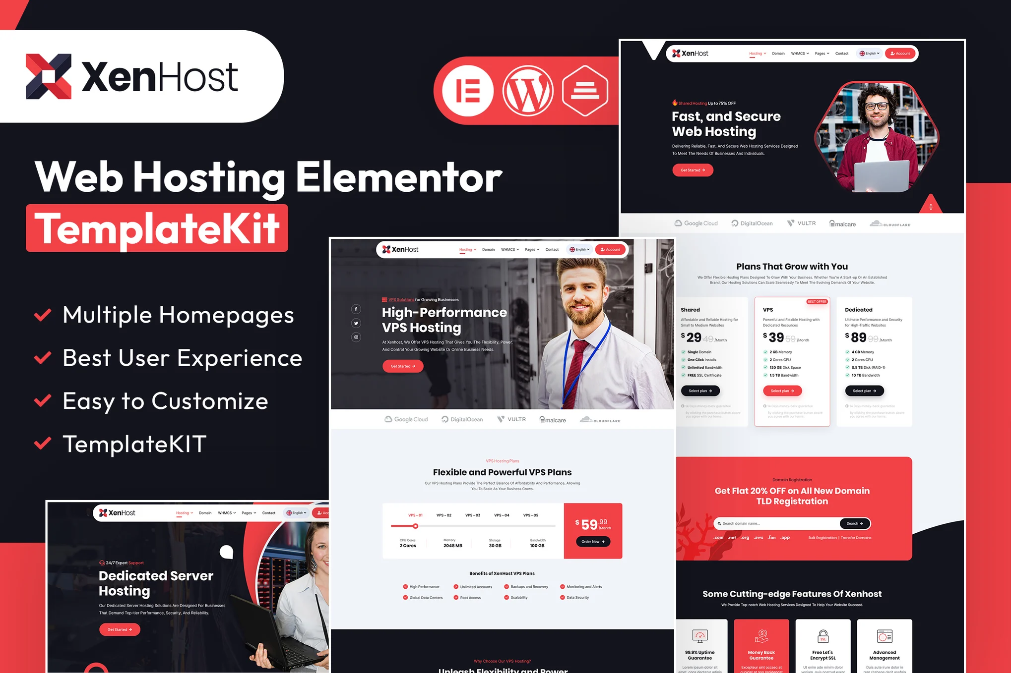 XenHost-Web 托管 Elementor 模板套件