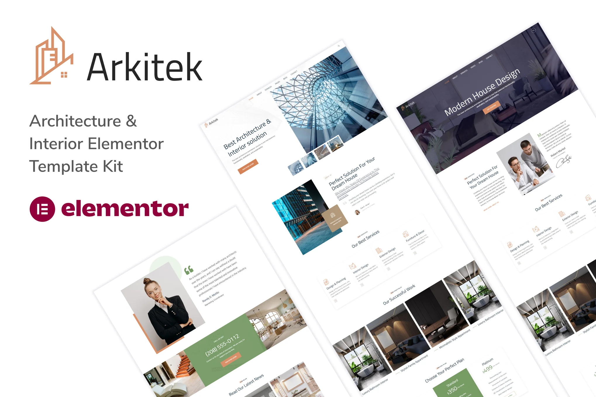 Arkitek – 建筑和室内 Elementor 模板套件
