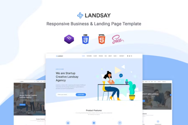 Landsay – Bootstrap 5 登陆页面模板