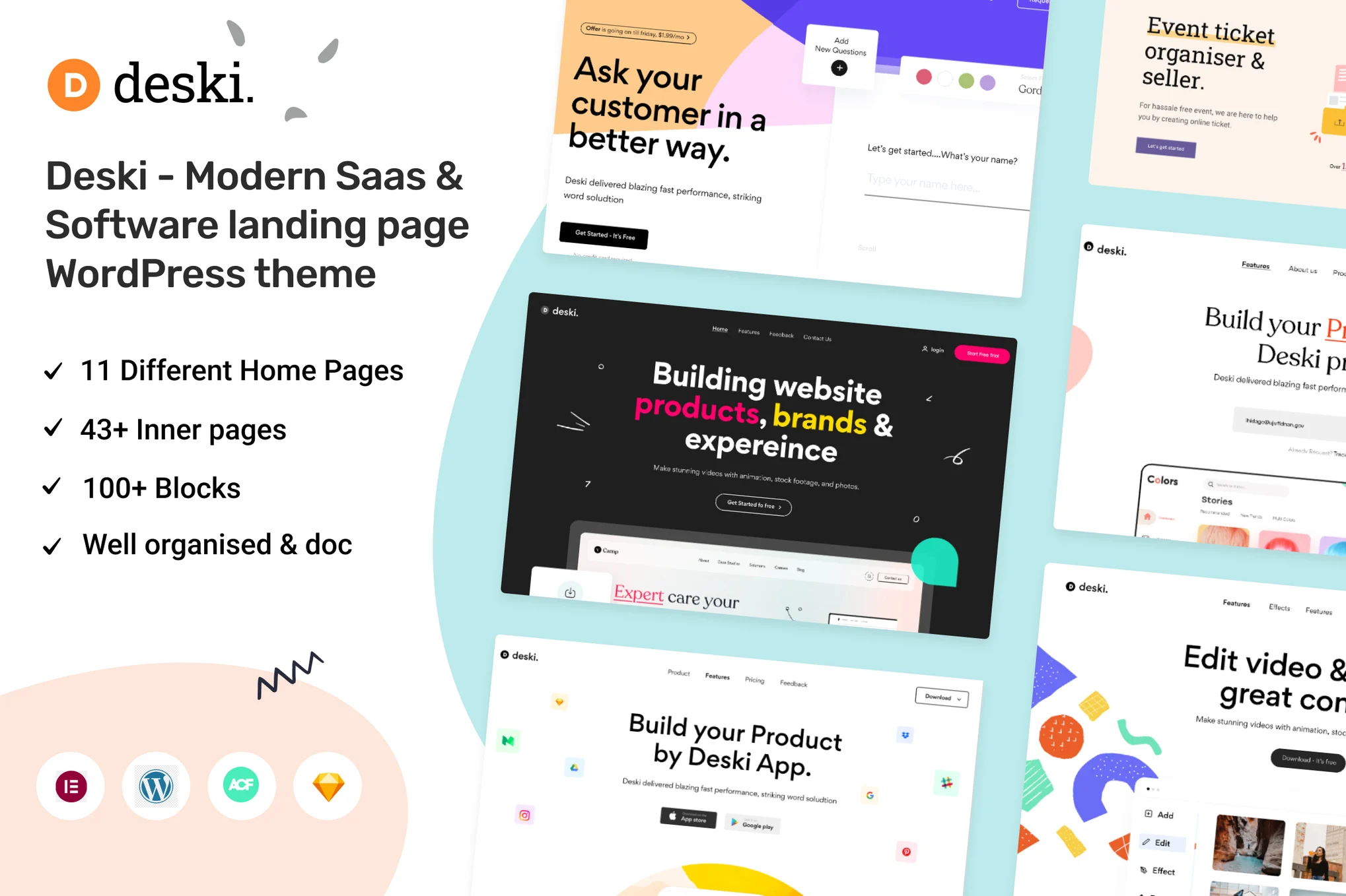 Deski – 现代 Saas 和软件 WordPress 主题