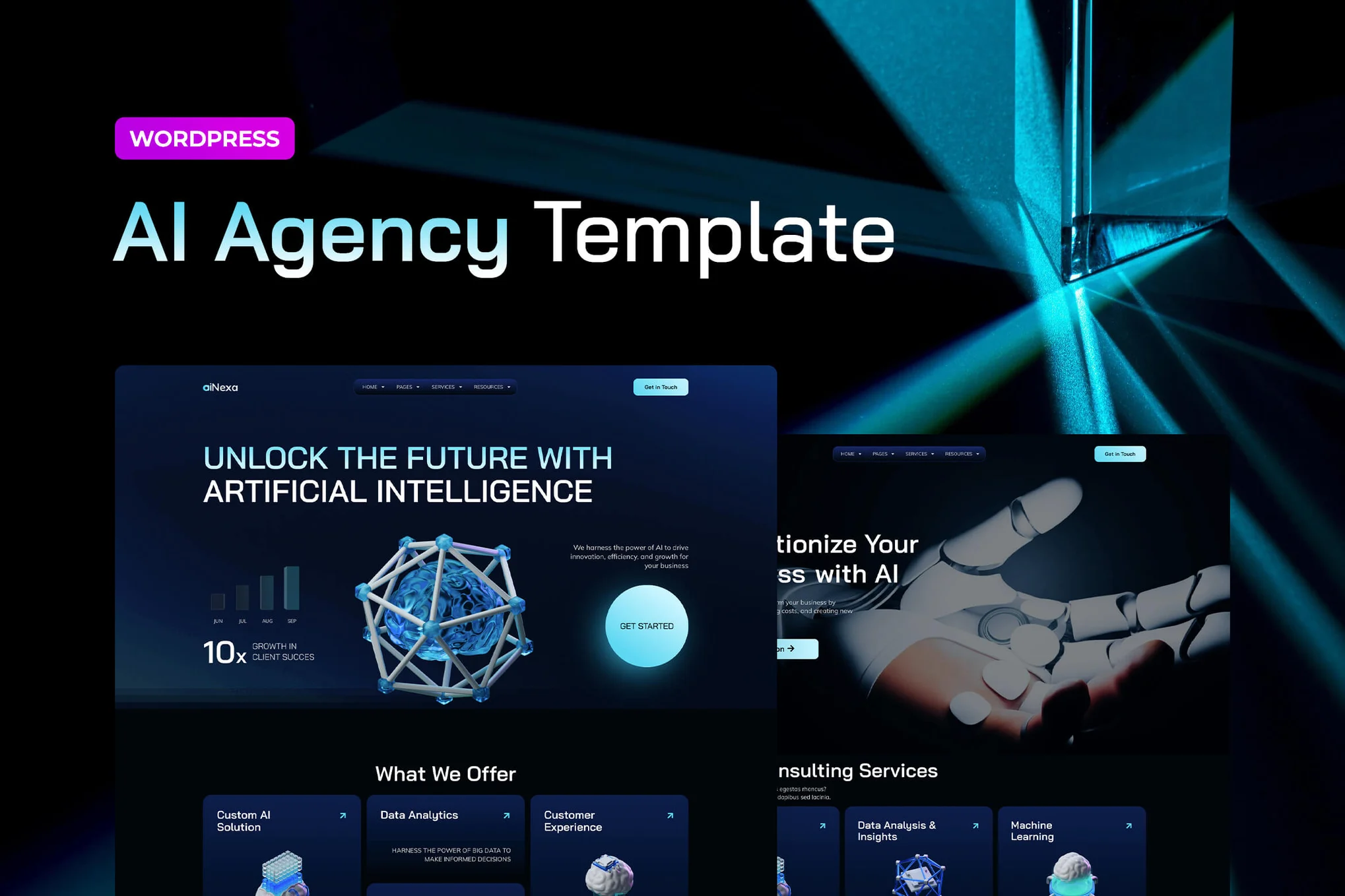 AiNexa – AI Agency Elementor Pro 模板套件