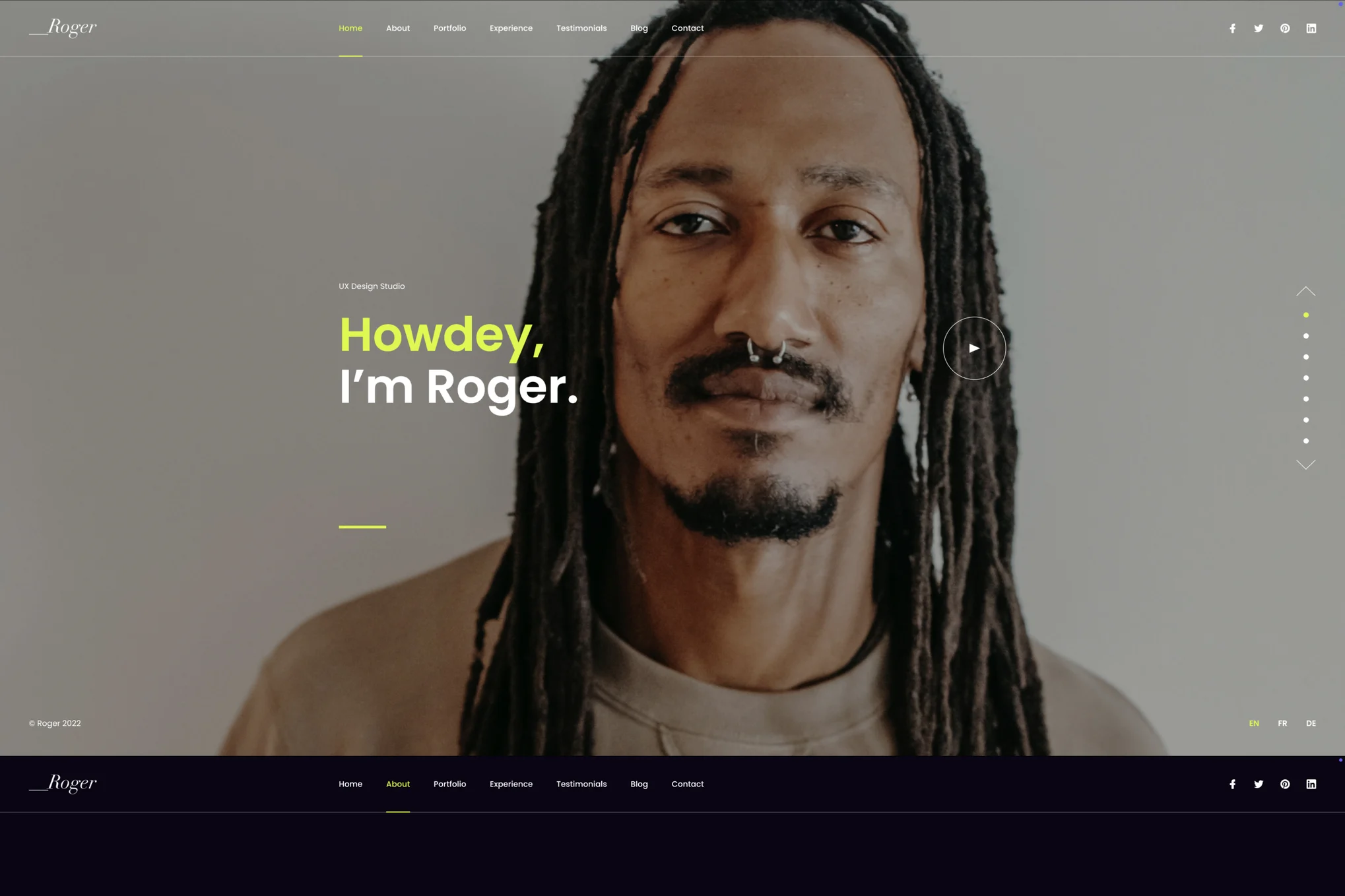 Roger Day.-个人简历/履历 WordPress 主题